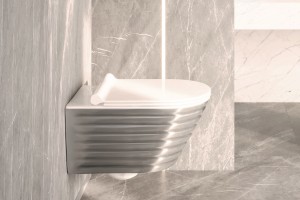 Luxusní závěsné wc Gold&Silver Classy s Newflush, střbrná barva.